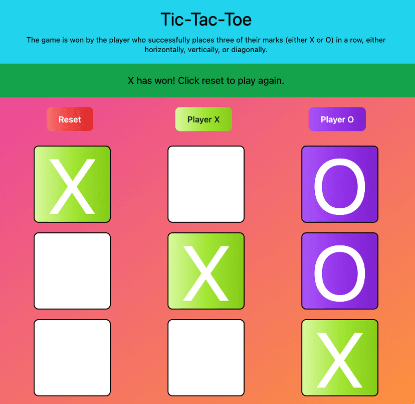 React.js Tic-Tac-Toe